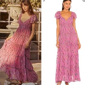 Saylor Kira Maxi Dress in Sangria Revolve Purple Sparkly Wedding Guest Formal
